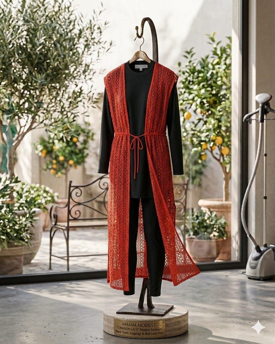 Ensemble Burkini Crimson Lace