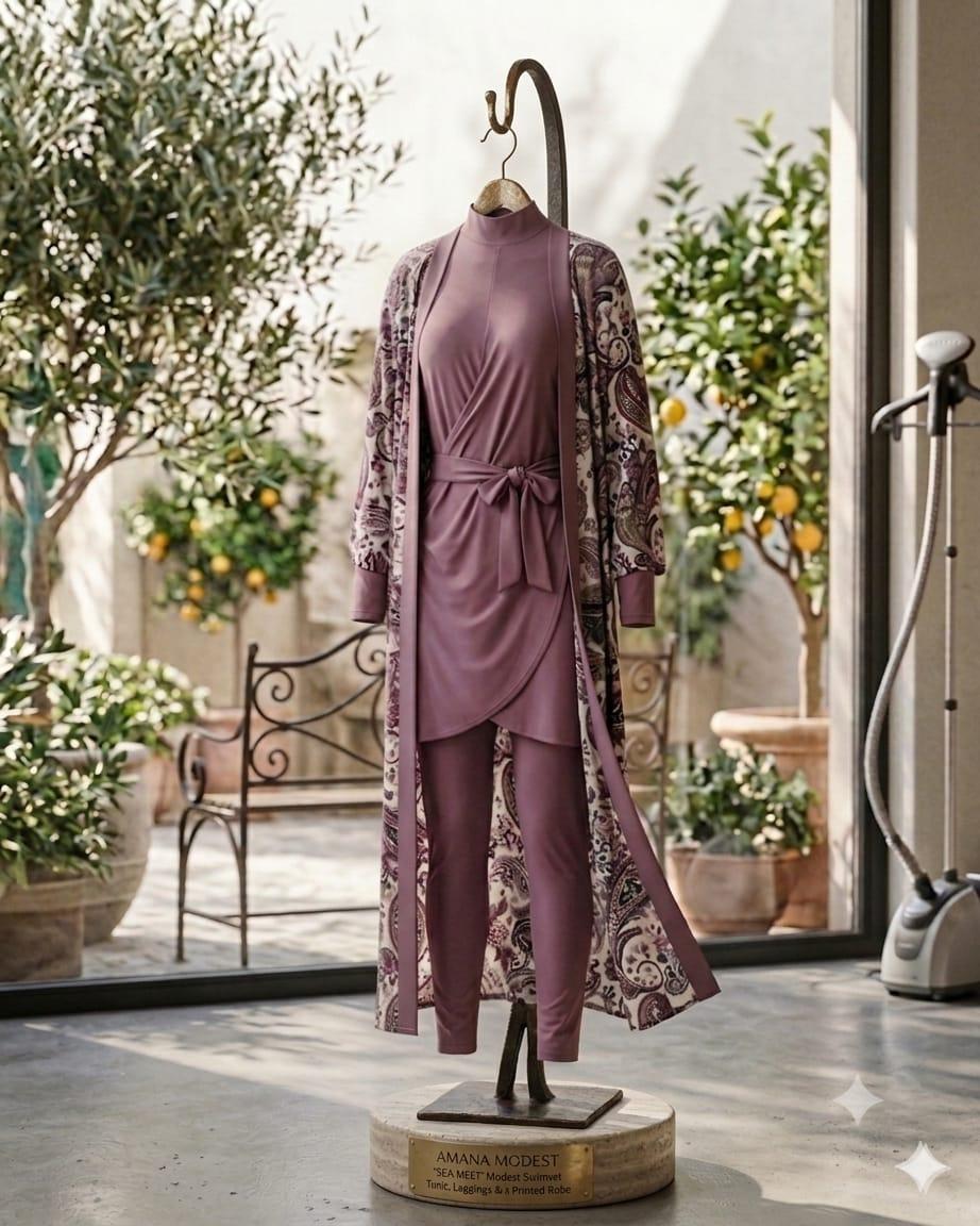 Ensemble Burkini Sea Meet Mauve